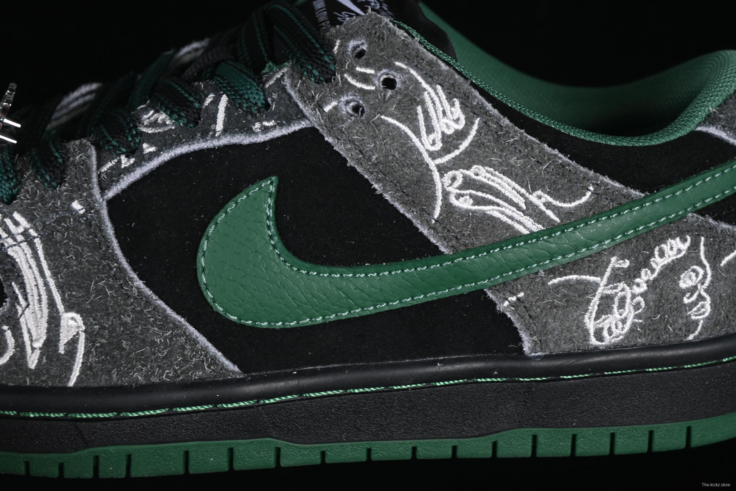 Nike There Skateboards x Nike SB Dunk Low Graffiti Art Style Collaboration SB Low-Top Casual Skate Shoes - HF7743-001
