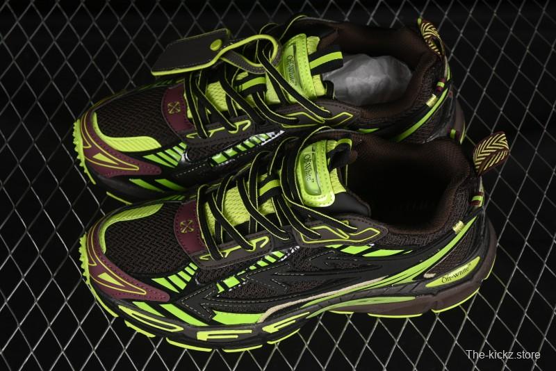 Off-White Be Right Low-Top Lifestyle Sneakers in Black Green - X.E5