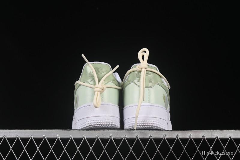 Nike Air Force 1'07 Low "Green Love" 520 Limited Edition Casual Sneakers with Small Green Heart Design - DH2920-111