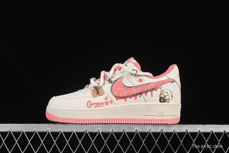 Nike Air Force 1'07 Low x Capybara "Pour milkBape" Casual Sneakers - LV0506-880