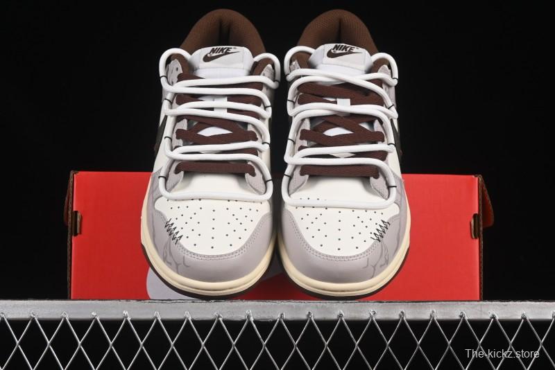 Nike Dunk Low Koala Party Distressed Grid Low-Top Casual Skate Shoes - DD1503-124