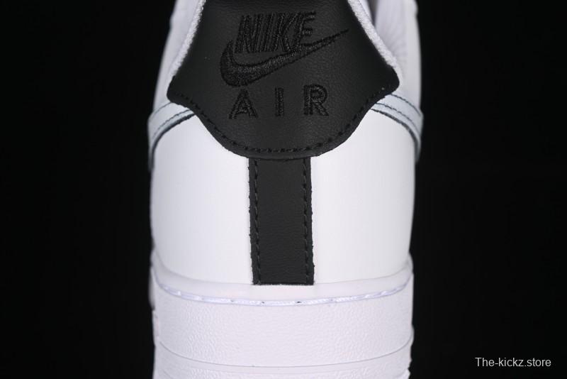 Nike Air Force 1 '07 Low Casual Sneakers in White-Black Gradient with Full-Length Air Cushion - ZH0316-078