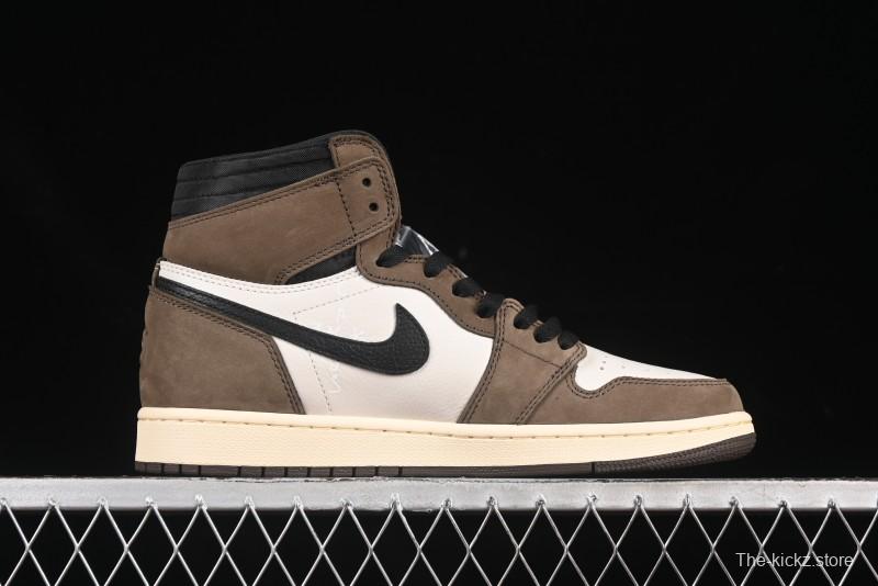 Nike Travis Scott x Air Jordan 1 High OG AJ1 Reverse Swoosh Limited Edition - CD4487-100