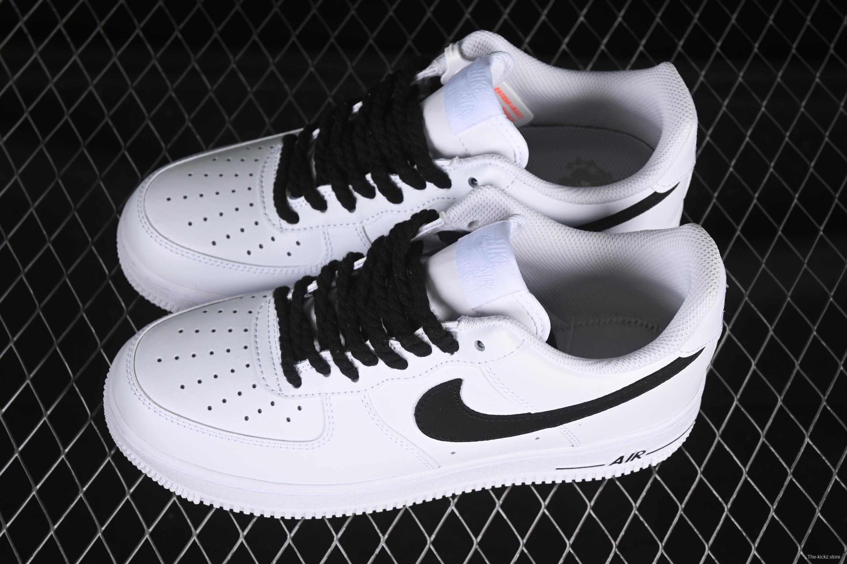 Nike Air Force 1 '07 Low White Black Hemp Casual Sneakers - ZH0316-072