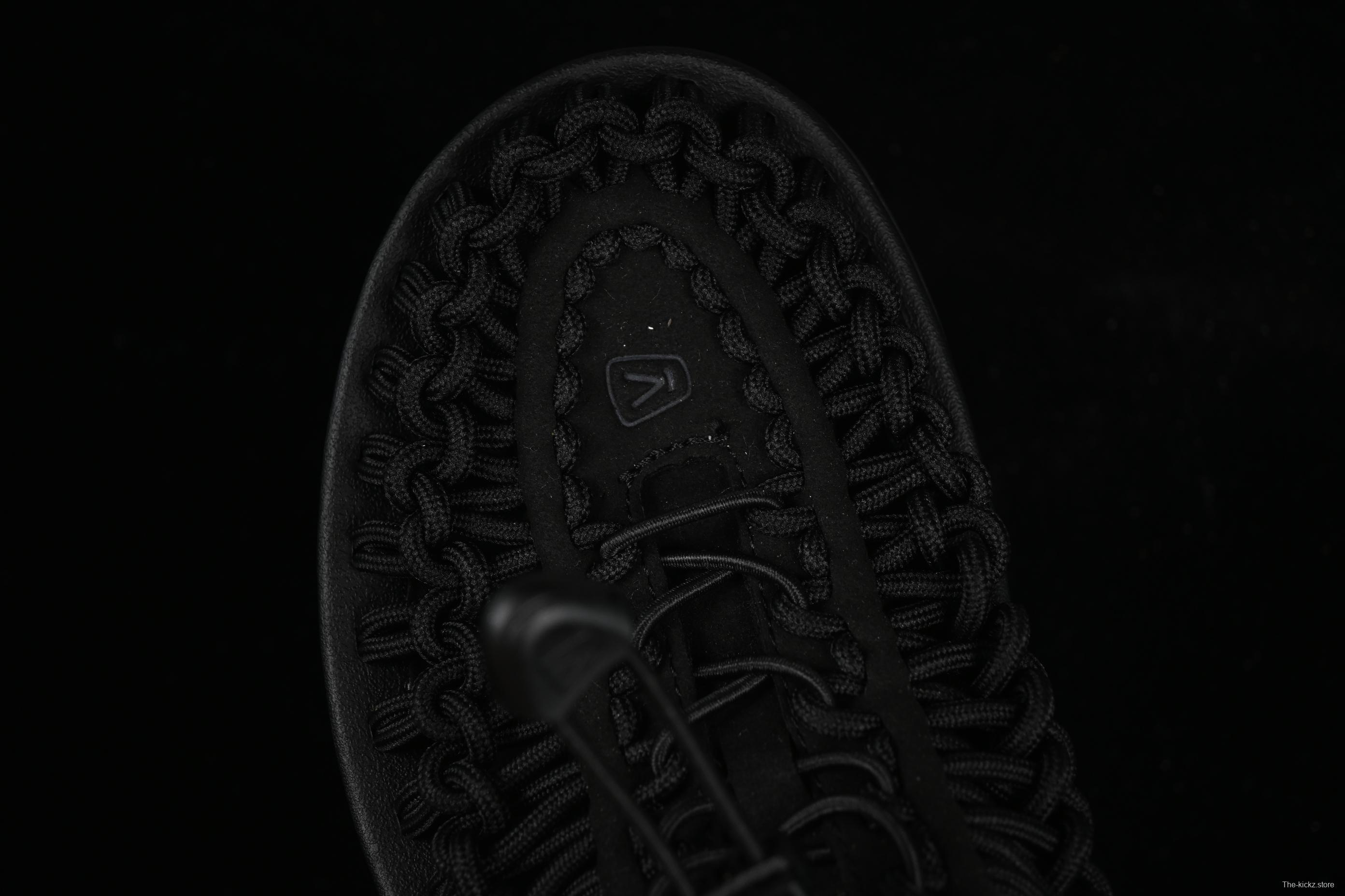 Keen Uneek Flat-M Woven Elastic Strap Casual Outdoor Water Sandals - 1014097 BLACK