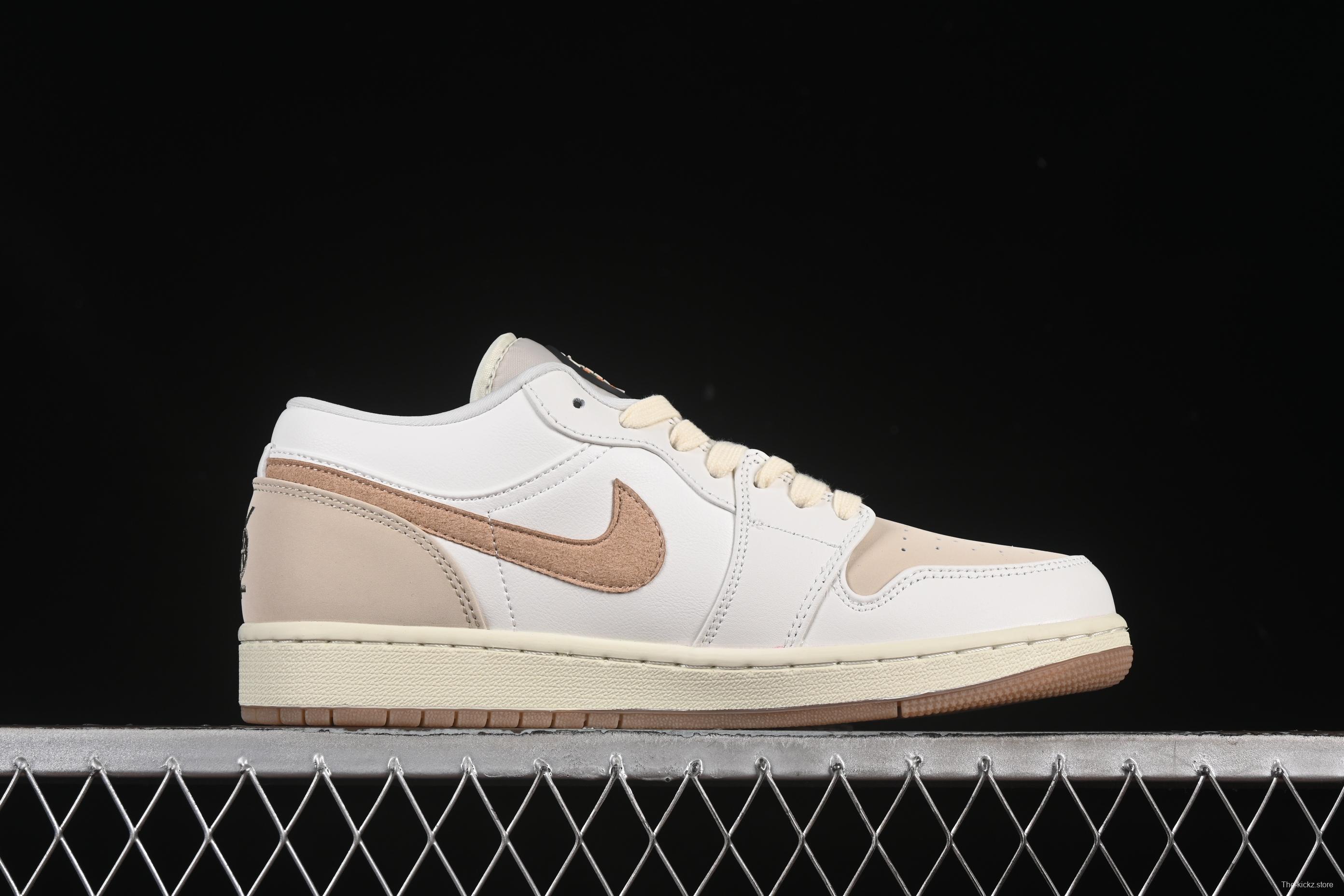 Nike Air Jordan 1 Low "Dongdan" Casual Sneakers in Coconut Milk White - IB8855-121