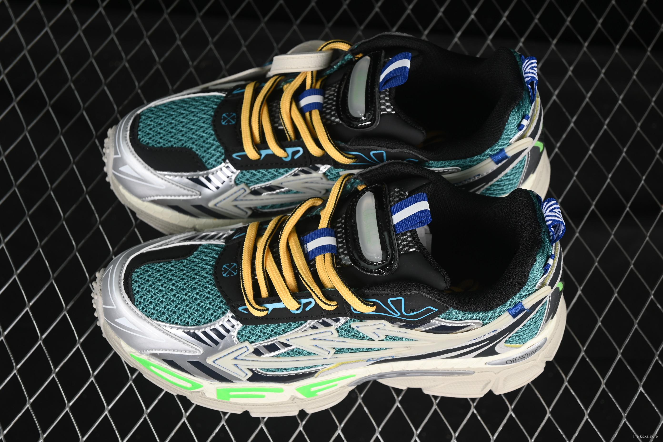 Off-White Be Right Low-Top Lifestyle Sneakers in Grey Green - C.D4