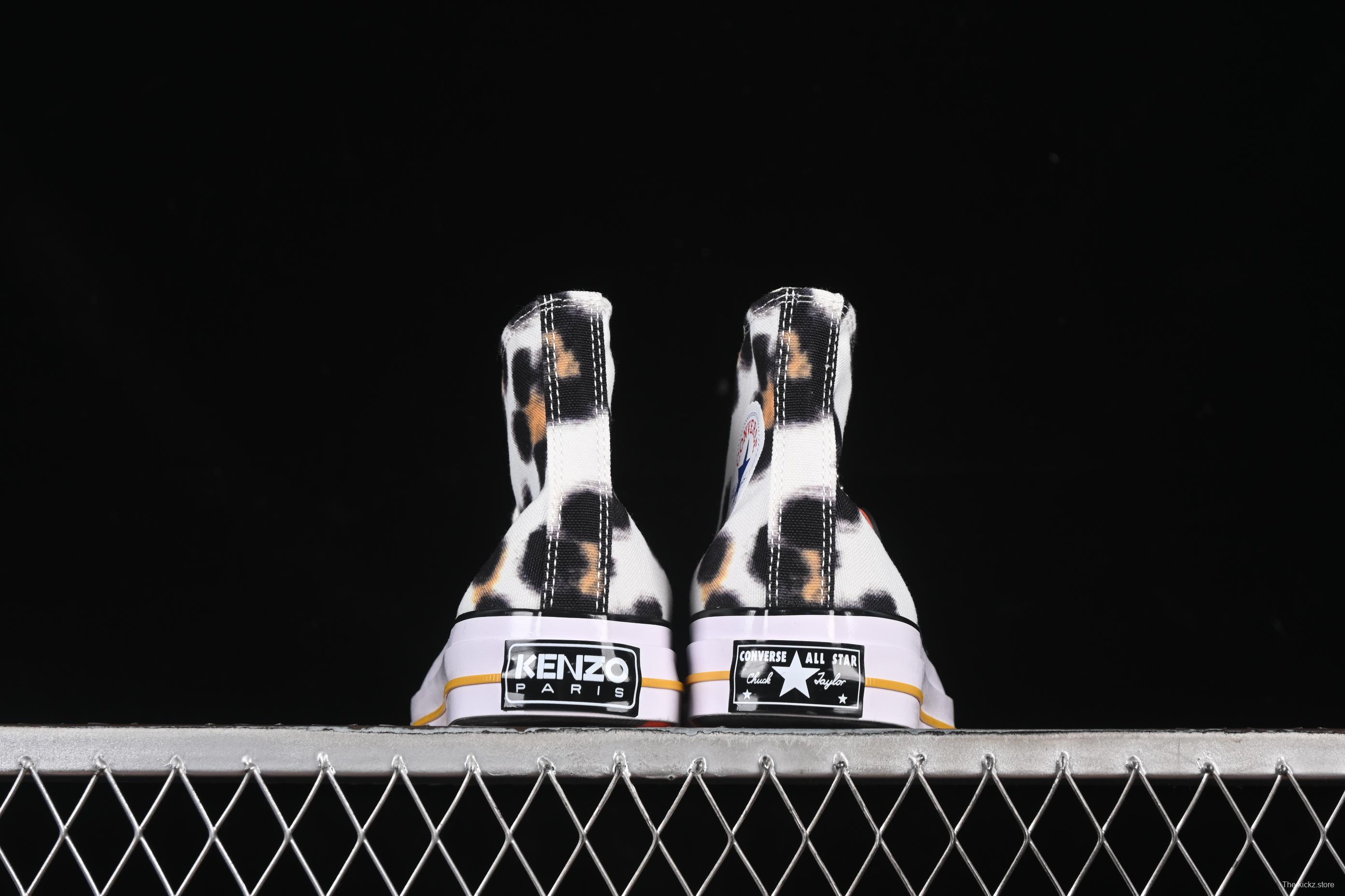 Kenzo Chuck Taylor Ox Hana Leopard Cypress High Top Sneakers - A14788C