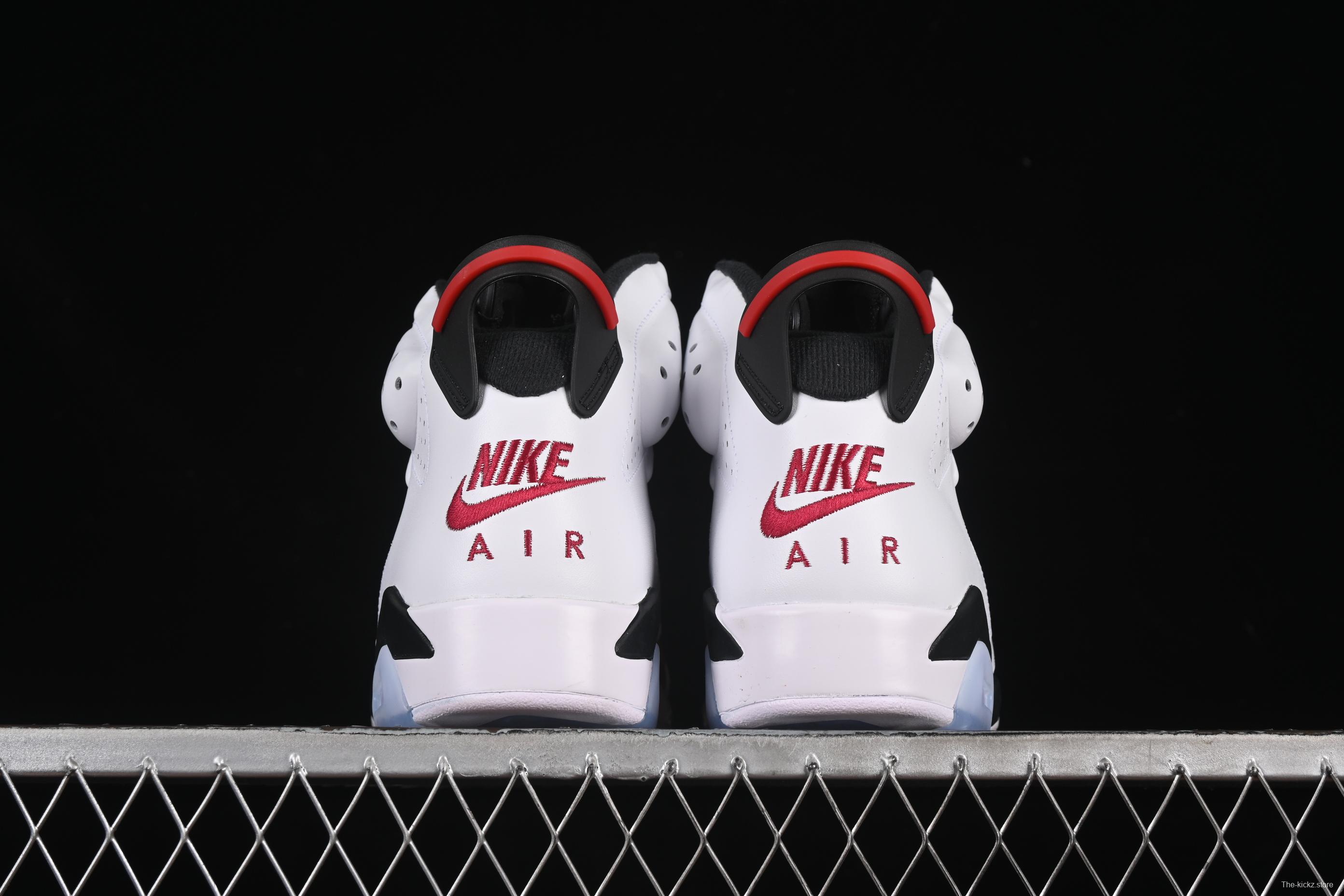 Nike Air Jordan 6 Retro High Basketball Shoes in Carmine White Red - CT8529-106