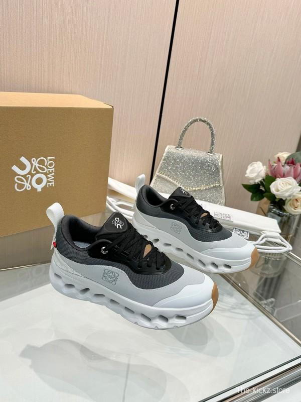 2025 Women Loewe Black White Mesh Sneakers