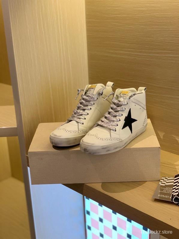 2024 Unisex GGDB White Black Leather High-top Sneakers MJ00300