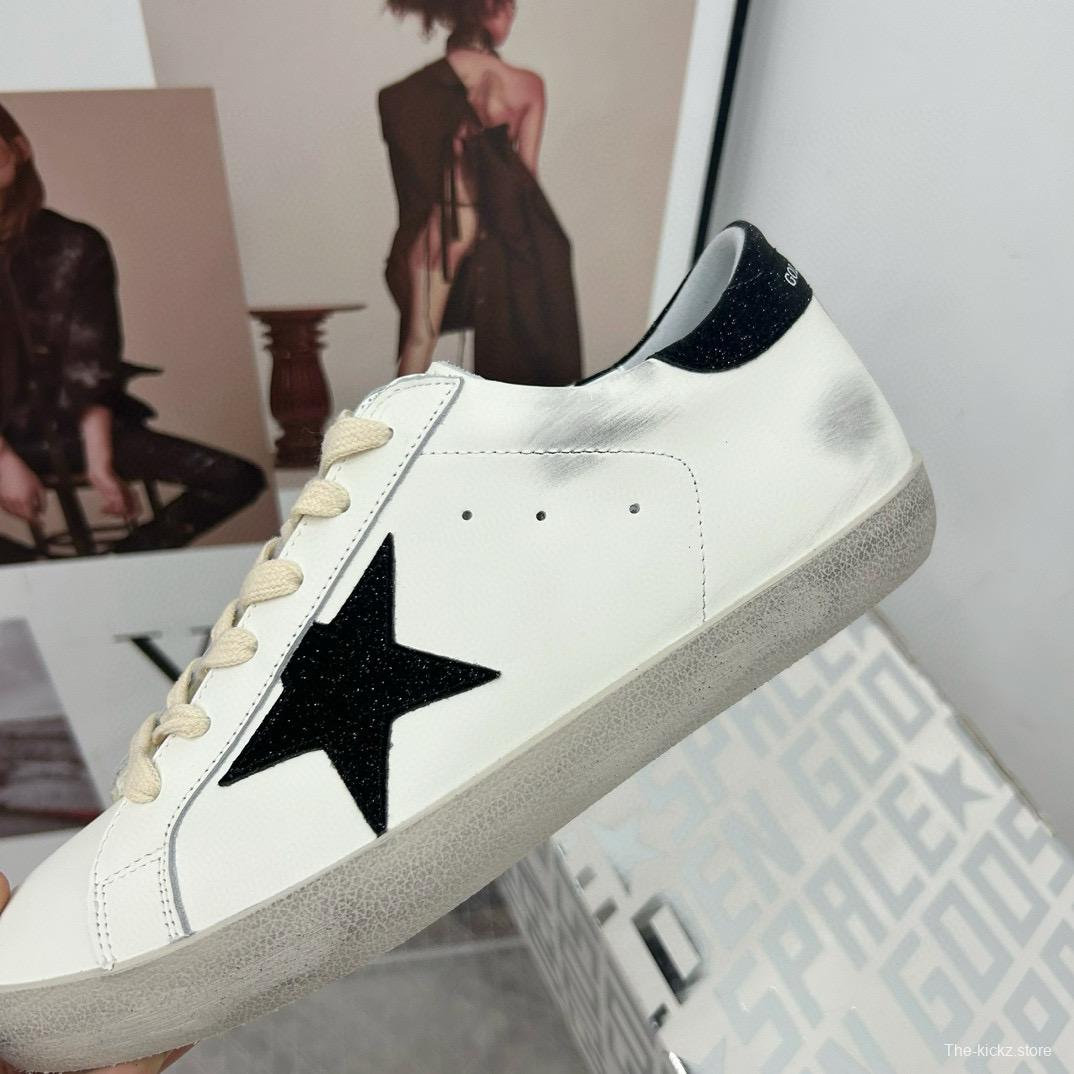 2025 Women GGDB White Black Leather Sneakers