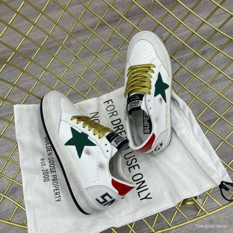 2024 Unisex GGDB White Green Red Leather Suede Low Top Sneakers MJ00260