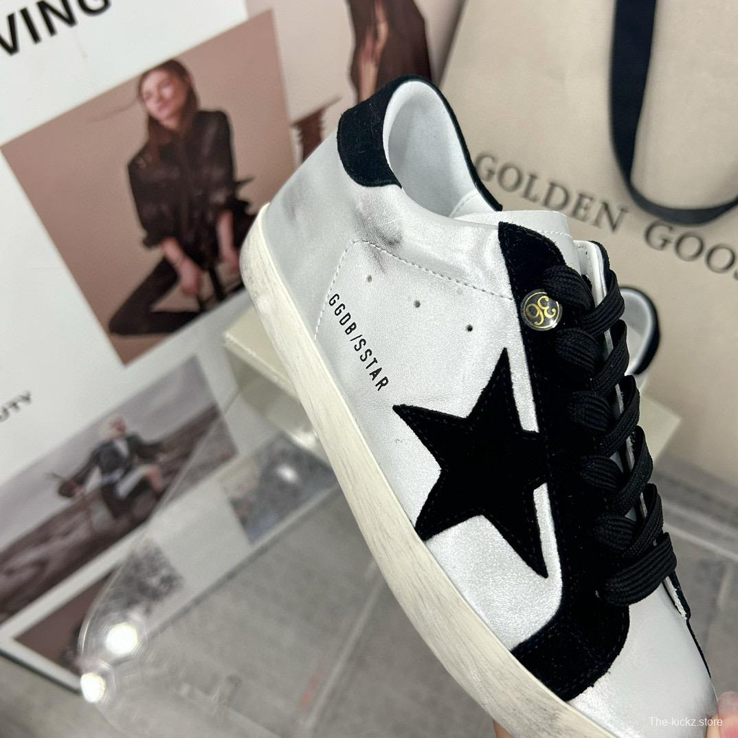 2025 Unisex GGDB White Black Leather Sneakers