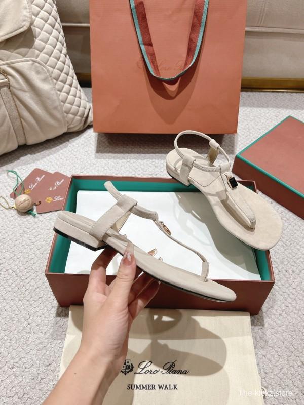 2025 Women LP Beige Suede Slippers LY00325