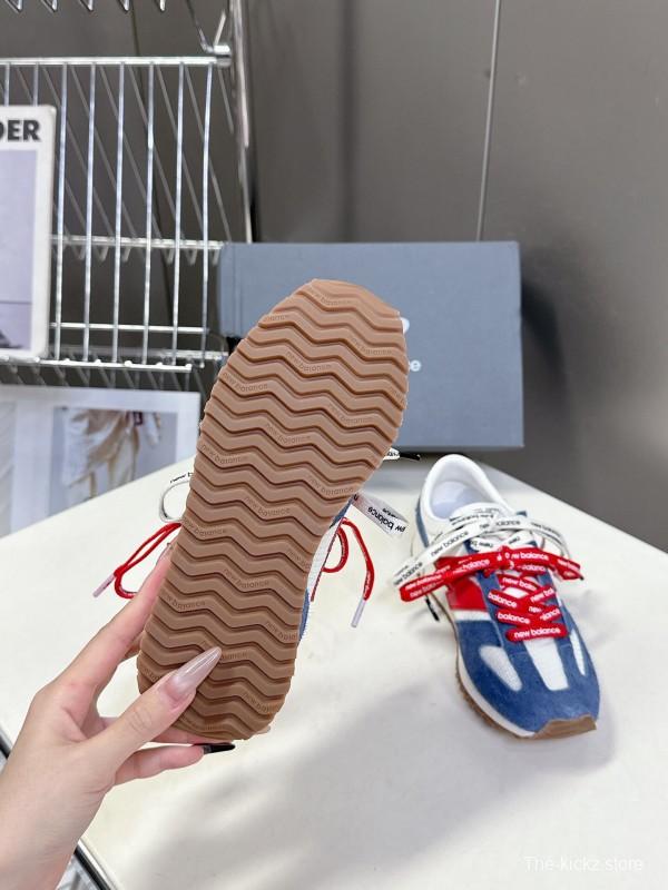 2025 Women New Balance Blue White Suede Mesh Retro Running Shoes