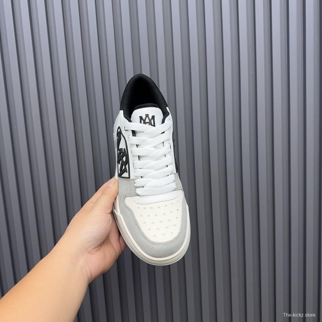 2025 Unisex Amiri White Black Suede Leather Sneakers MJ00360