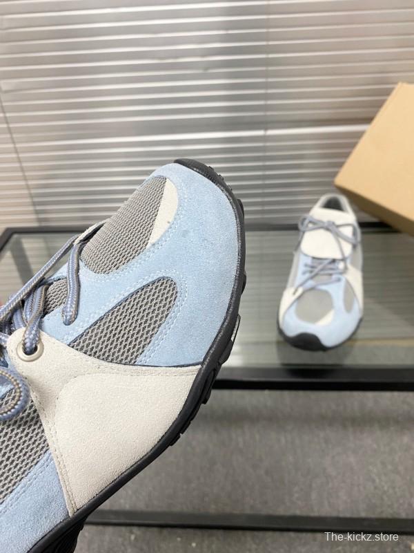 2025 Women Puma Light Blue White Oxford Leather Breathable Sneakers KFY00280