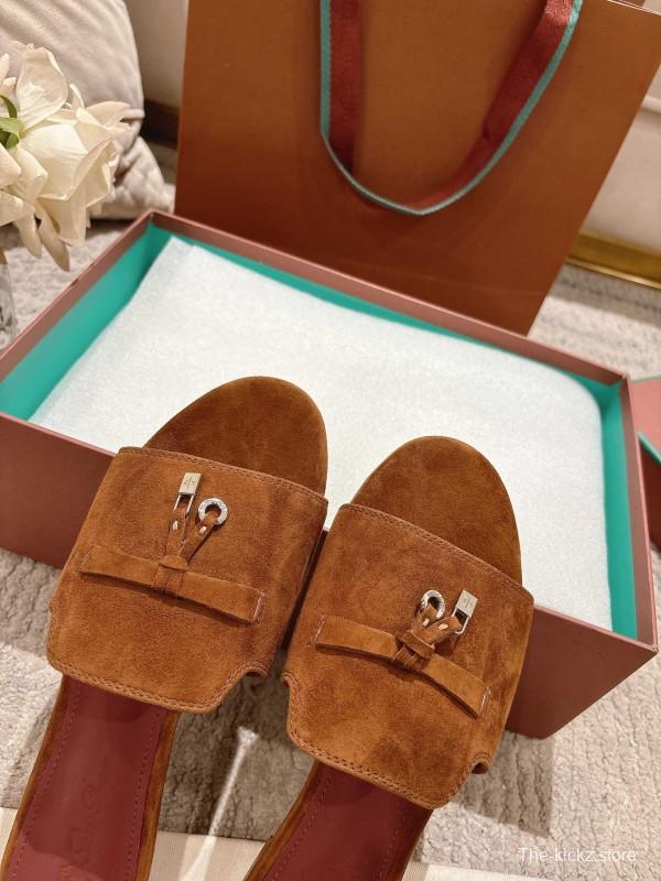 2025 LP Brown Suede Slippers