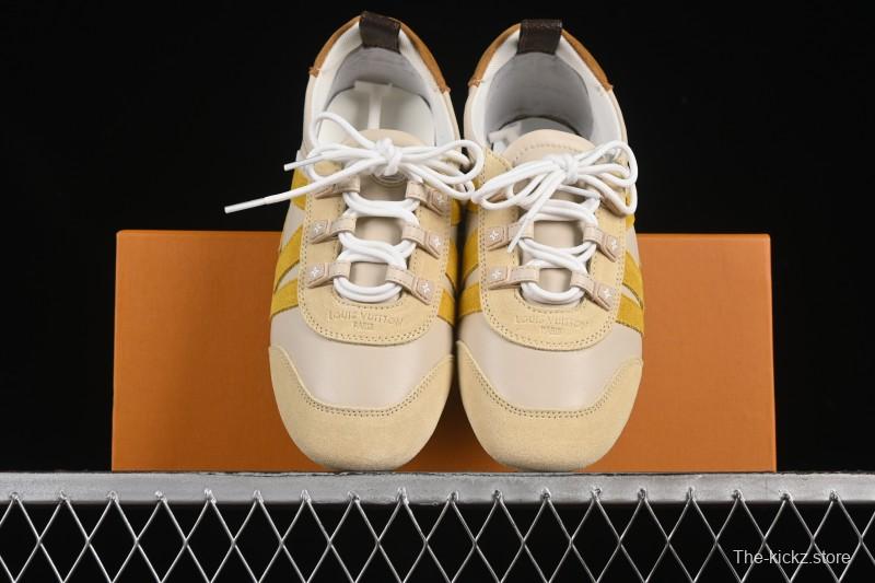 Louis Vuitton Sneakerina Round Toe Lace-Up Ballet Style Flat Training Shoes