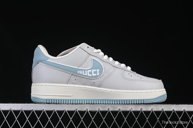 Nike Air Force 1'07 Low Gucci Collaboration Gray Blue Casual Sneakers - YF9511-800
