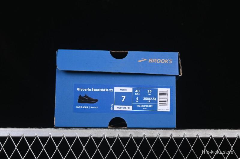 Brooks Glycerin Stealthfit 22 Cushioned Marathon Nitrogen Running Shoes - 1104481D072