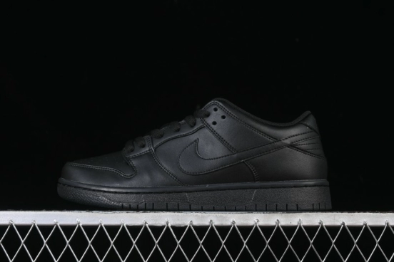 Nike SB Dunk Low Pro ISO Triple Black Skate Shoes - FJ1674-001