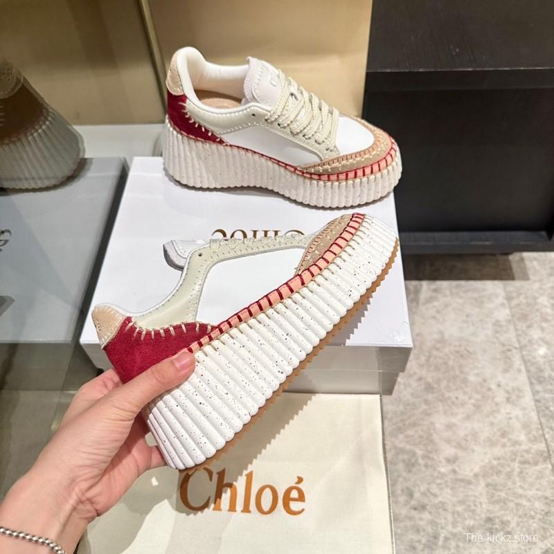 Chloe 2025/SS Hand-Stitched Mark Line Casual Shoes - LY00350