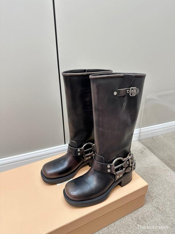 Miu Miu Fall/Winter 2025 Limited Edition Punk Style Martin Boots - LY00500