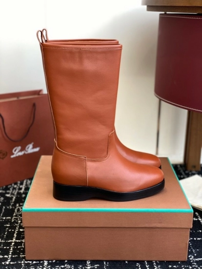 Brunello Cucinelli Classic Spring BC Calfskin High Top Thick Sole Riding Boots Long Boots - KFY00450