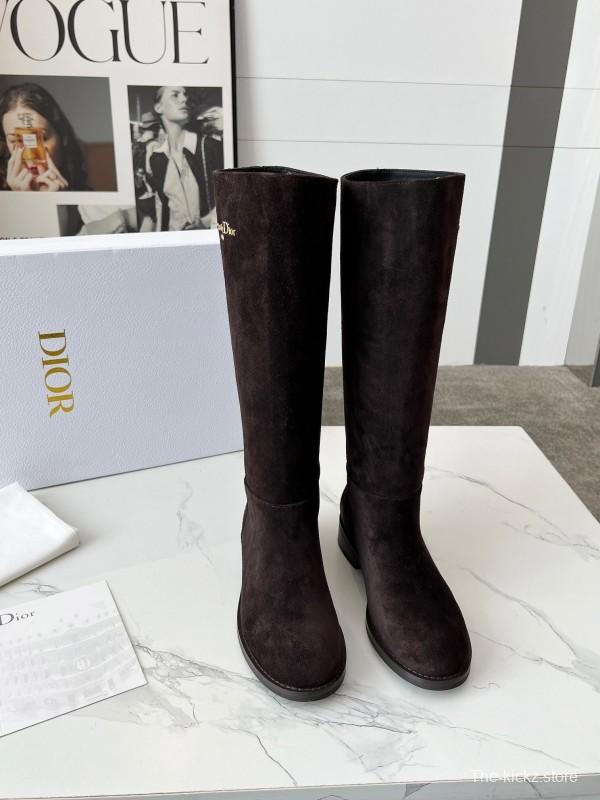 Dior 2025/ss Retro British Style Brogue New Knight Boots - LY00440