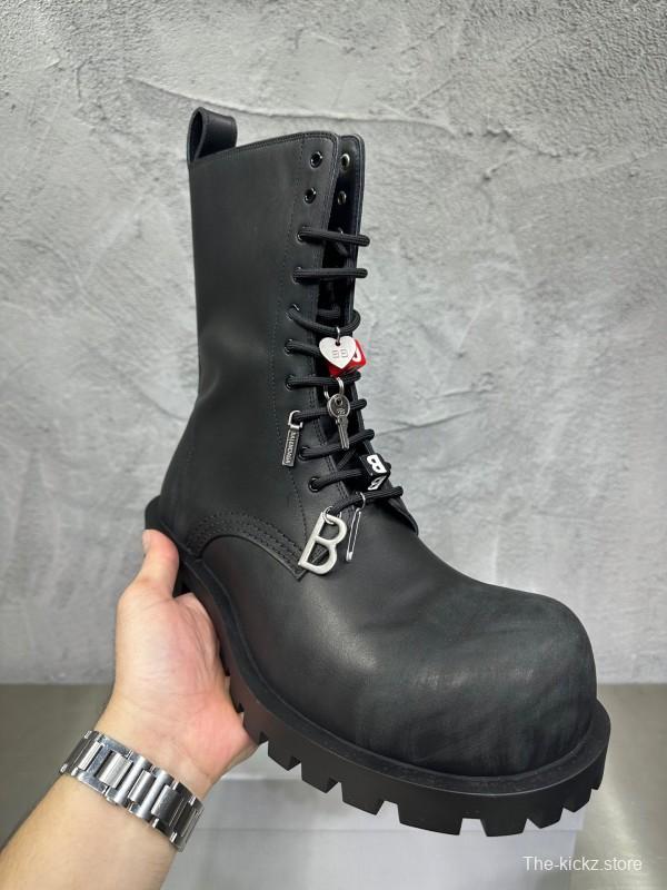 Adidas 2025 SS Men's Lace-Up Boots with Slightly Asymmetrical Round Toe - KFY00560