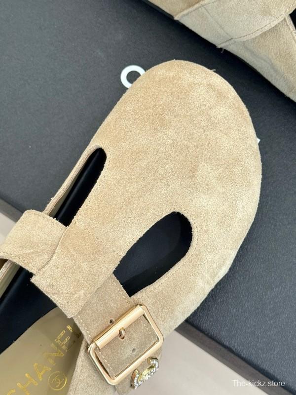 Chanel 2025 SS Minimalist Retro Birkenstock Sandals Half-Slip - KFY00280