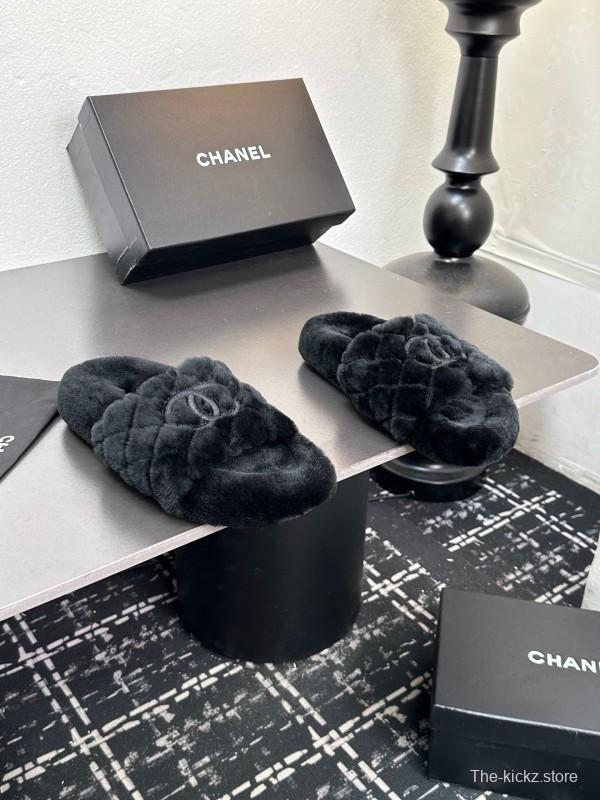 Chanel 2025 SS Fashion Fur Slippers - LY00250