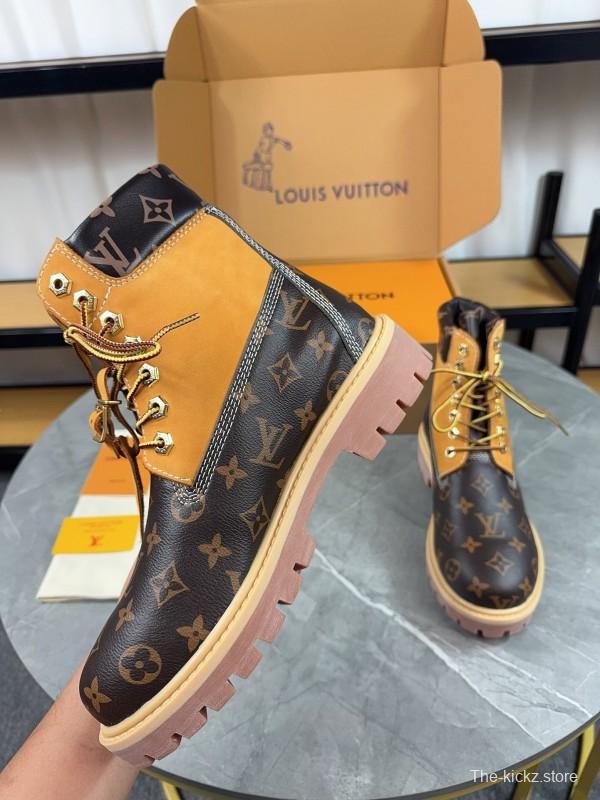 Timberland x LV Monogram Ankle Boots Waterproof Suede Leather - LY00380