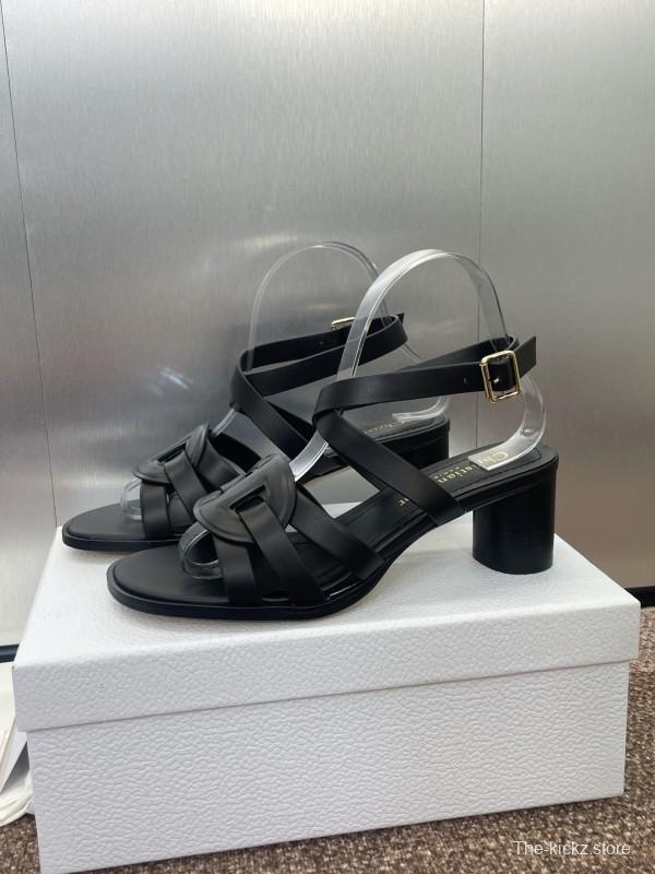 Dior D-Club Jelly Color Hollow Layered Cross Strap Mid Heel Women Shoes - KFY00290