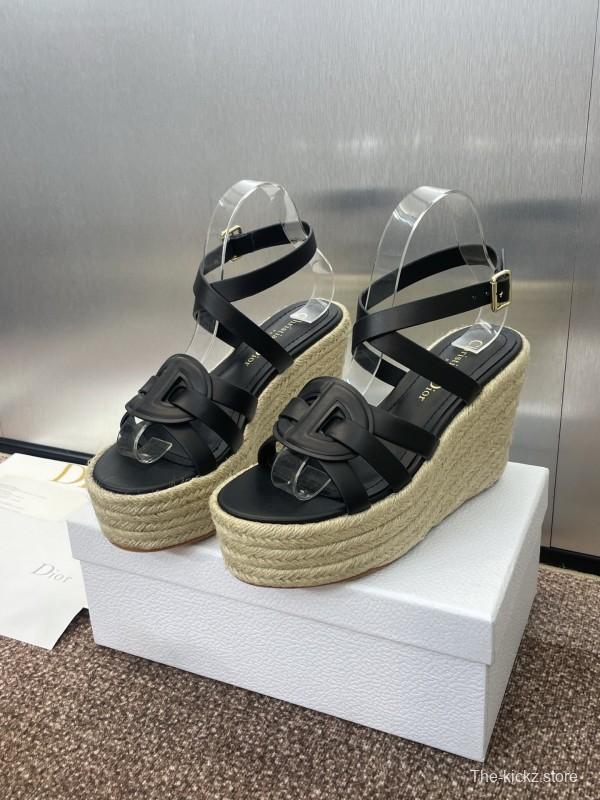 Dior D-Club Jelly Color Hollow Layered Cross Strap Platform High Heel Women's Shoes - KFY00290