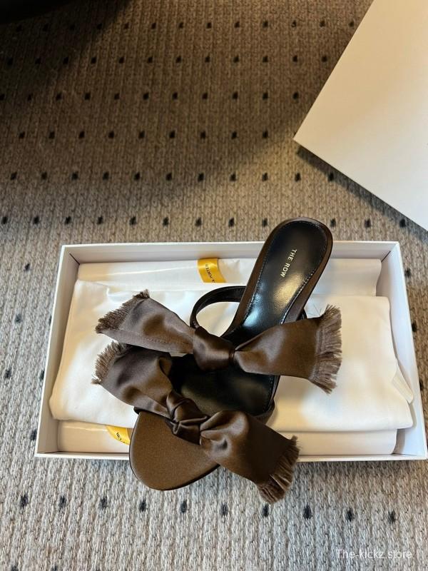 The Row 25ss Handwoven Bow Slippers - KFY00280