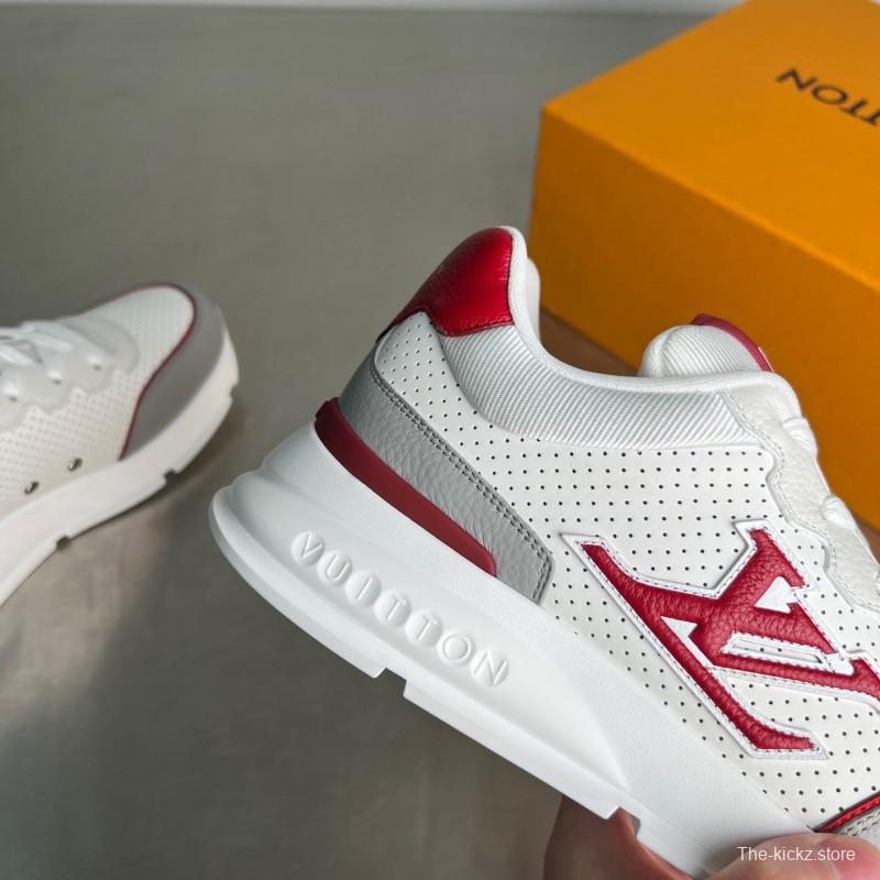 Lv Classic Leather Round Toe Lace-Up Low Top Casual Shoes for Men - YC