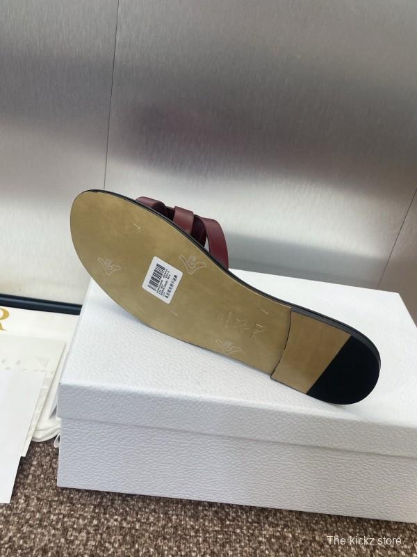 Dior D-Club Jelly Color Hollow Layered Cross Strap Women's Sandals - KFY00280